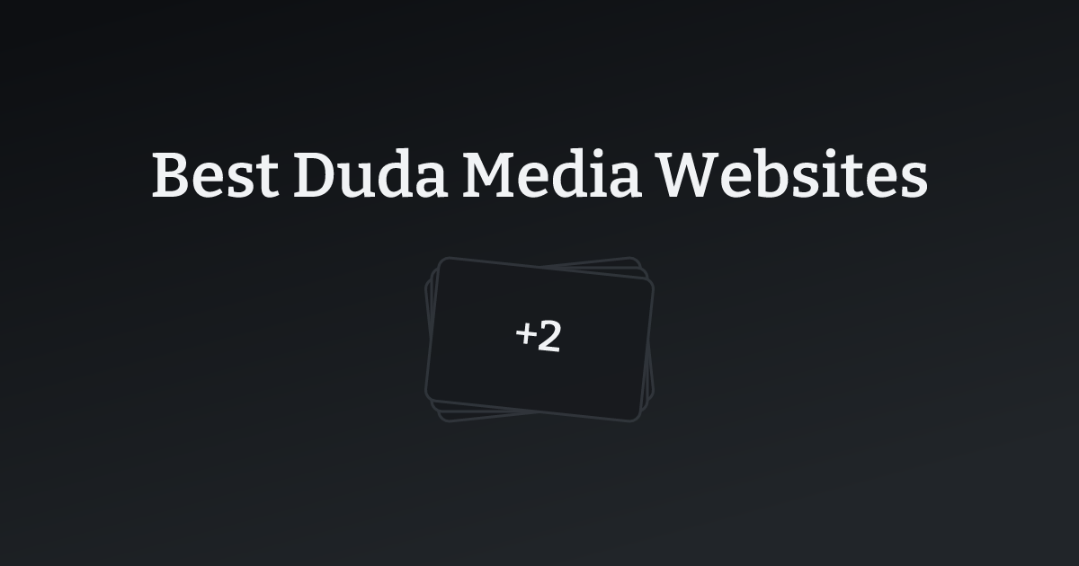 Best Duda Media Websites with count