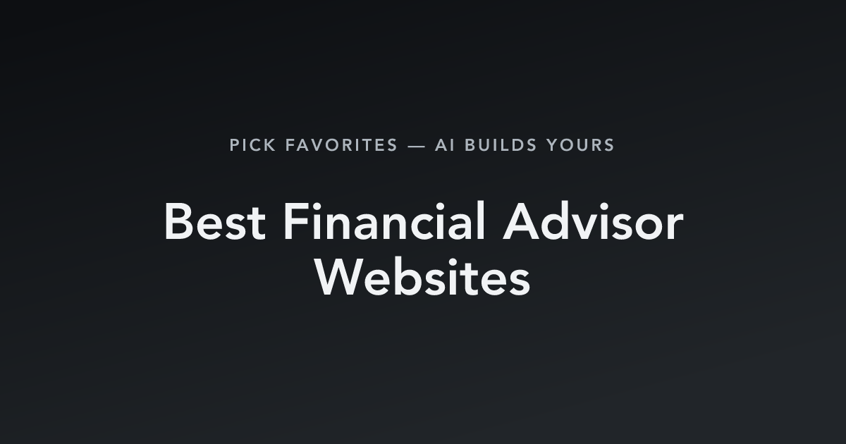 Best Financial Advisor Websites with count
