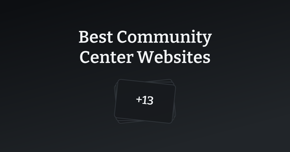 Best Community Center Websites with count