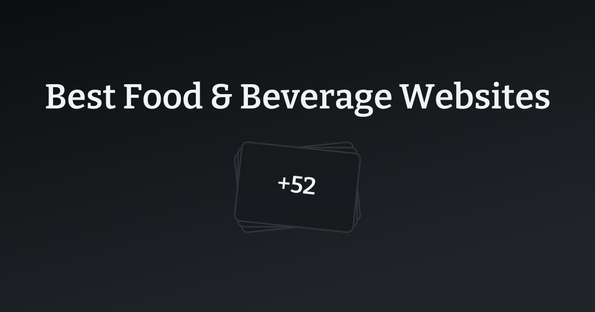 Best Food & Beverage Websites with count