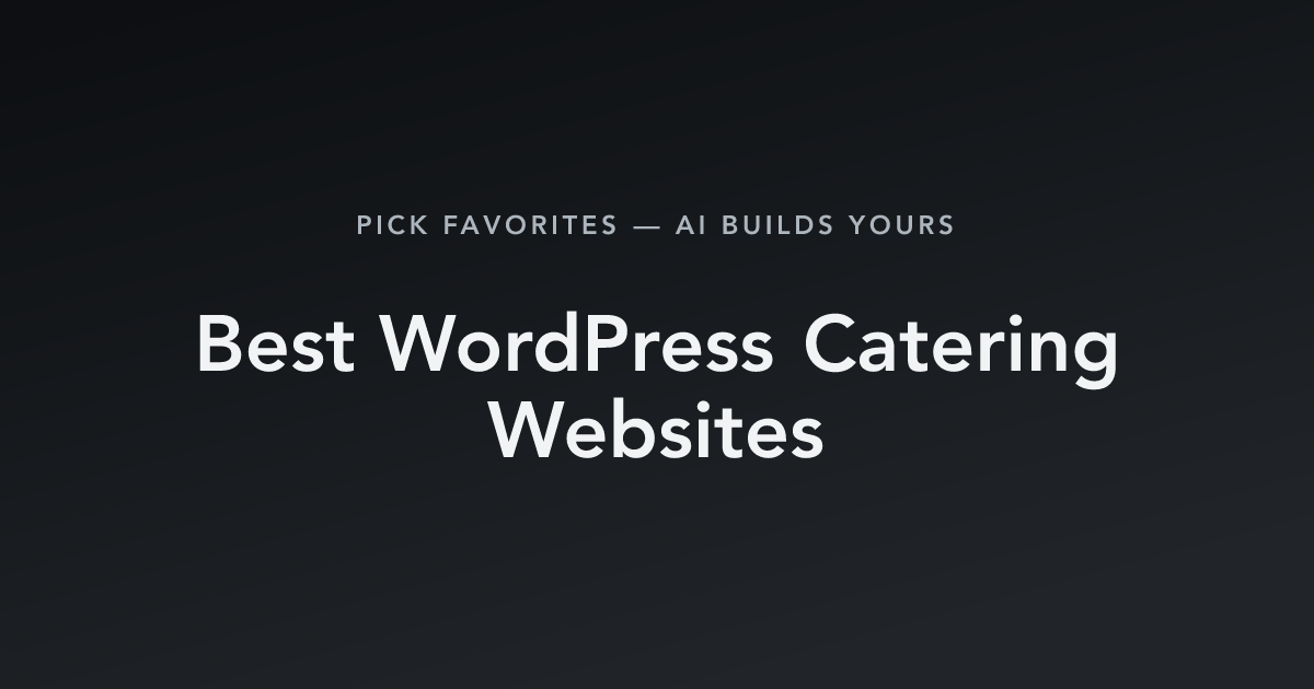 Best WordPress Catering Websites with count