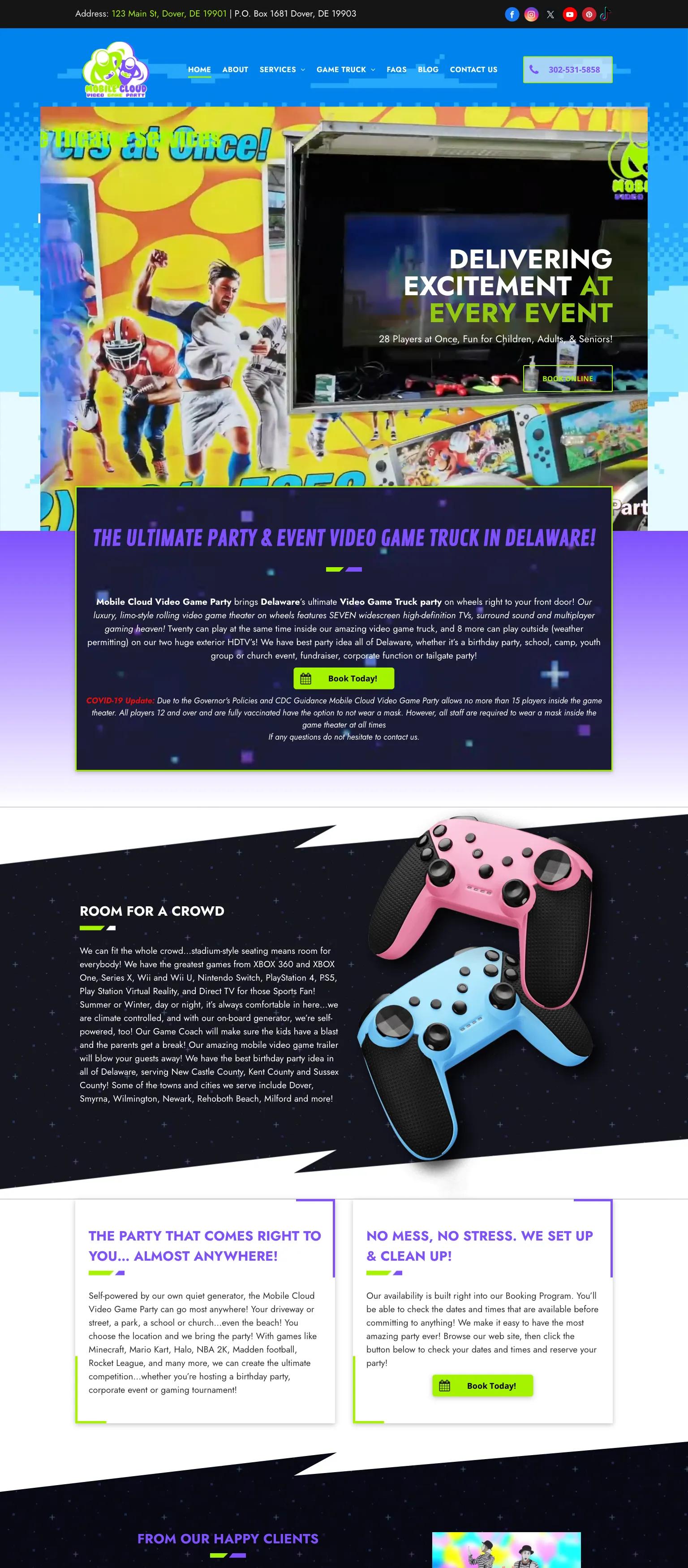 Mobile Cloud Video Game Party screenshot