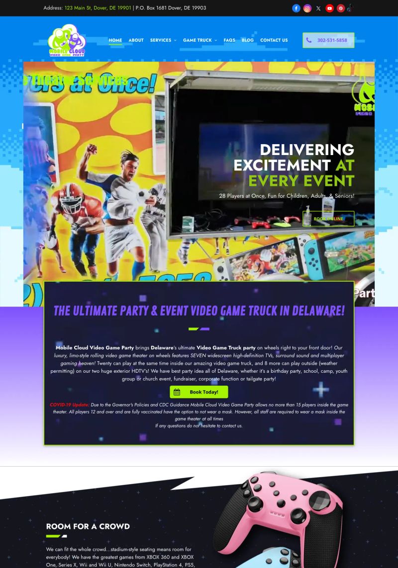 Mobile Cloud Video Game Party screenshot
