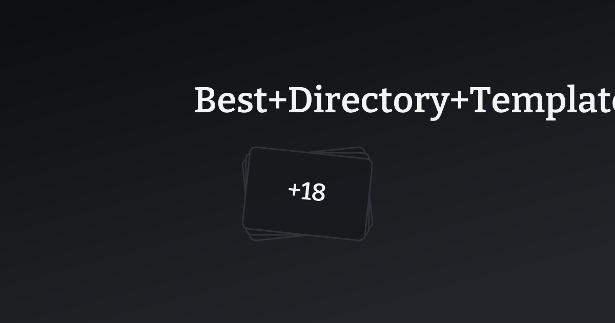 Best Directory Templates with count