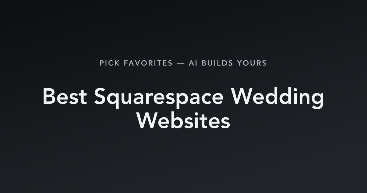 Best Squarespace Wedding Websites with count