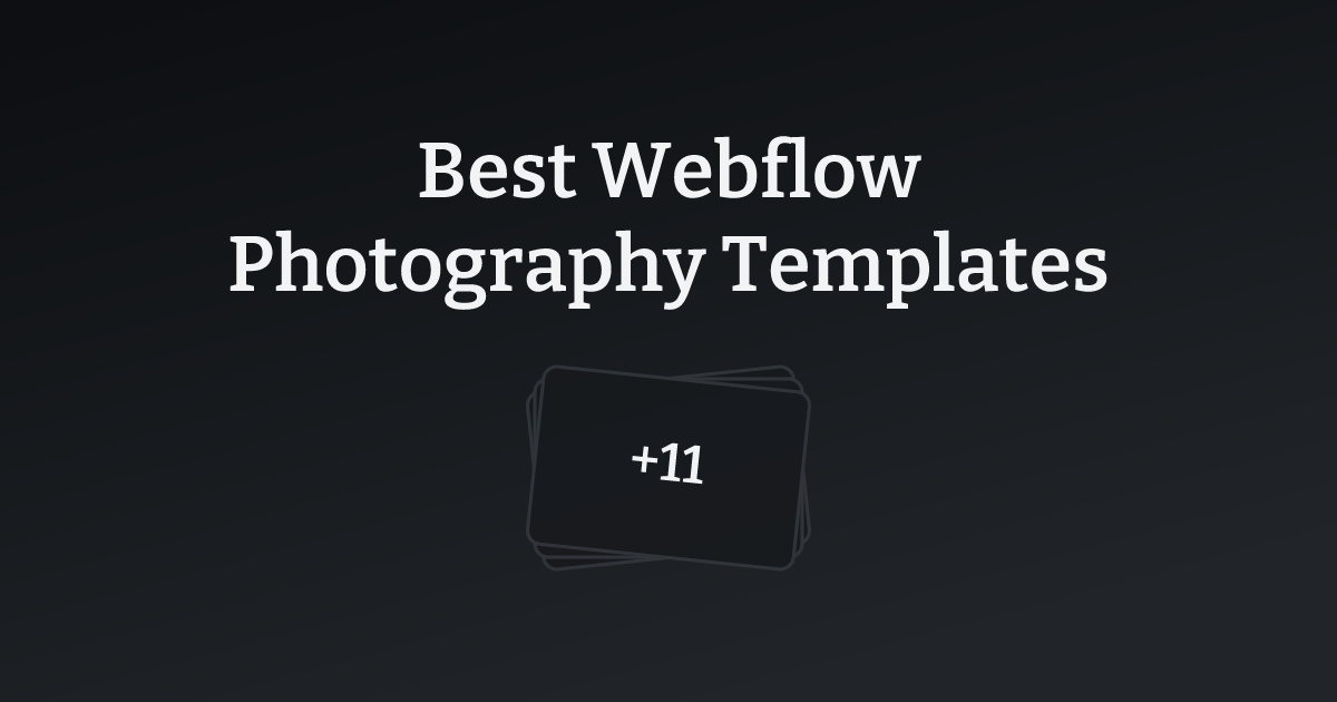 Best Webflow Photography Templates with count