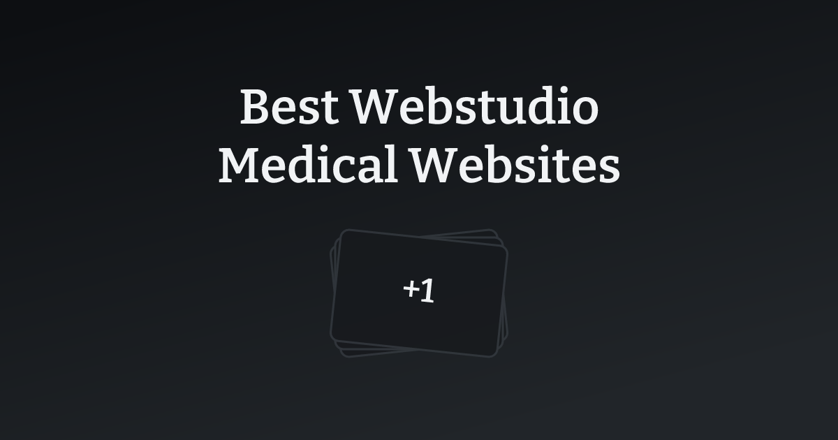 Best Webstudio Medical Websites with count