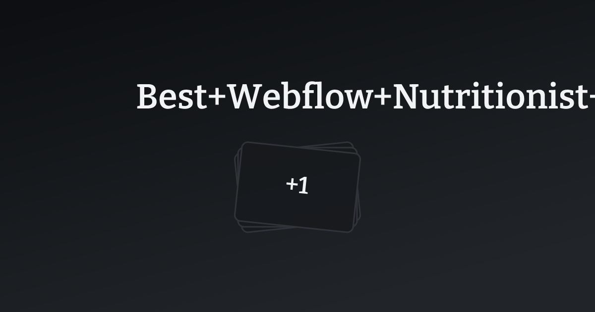 Best Webflow Nutritionist Templates with count
