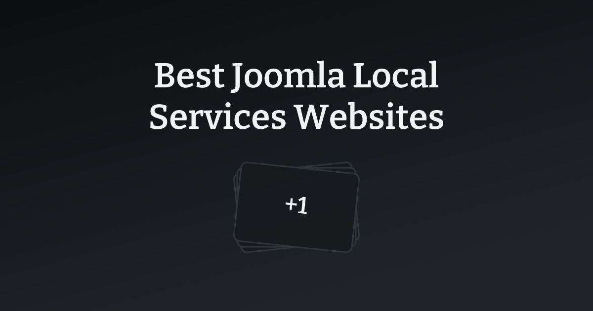 Best Joomla Local Services Websites with count