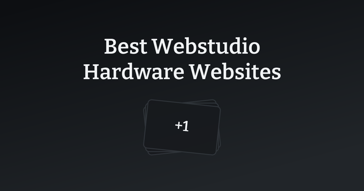 Best Webstudio Hardware Websites with count