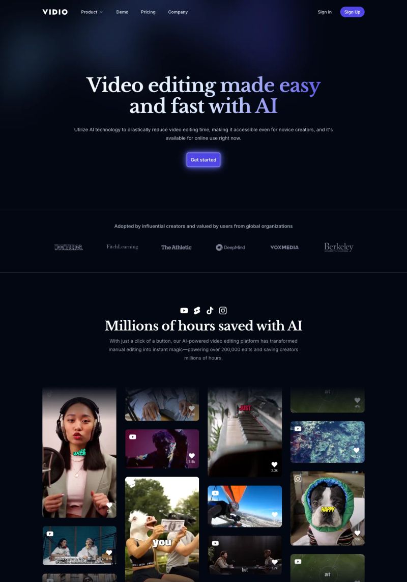 Vidio screenshot