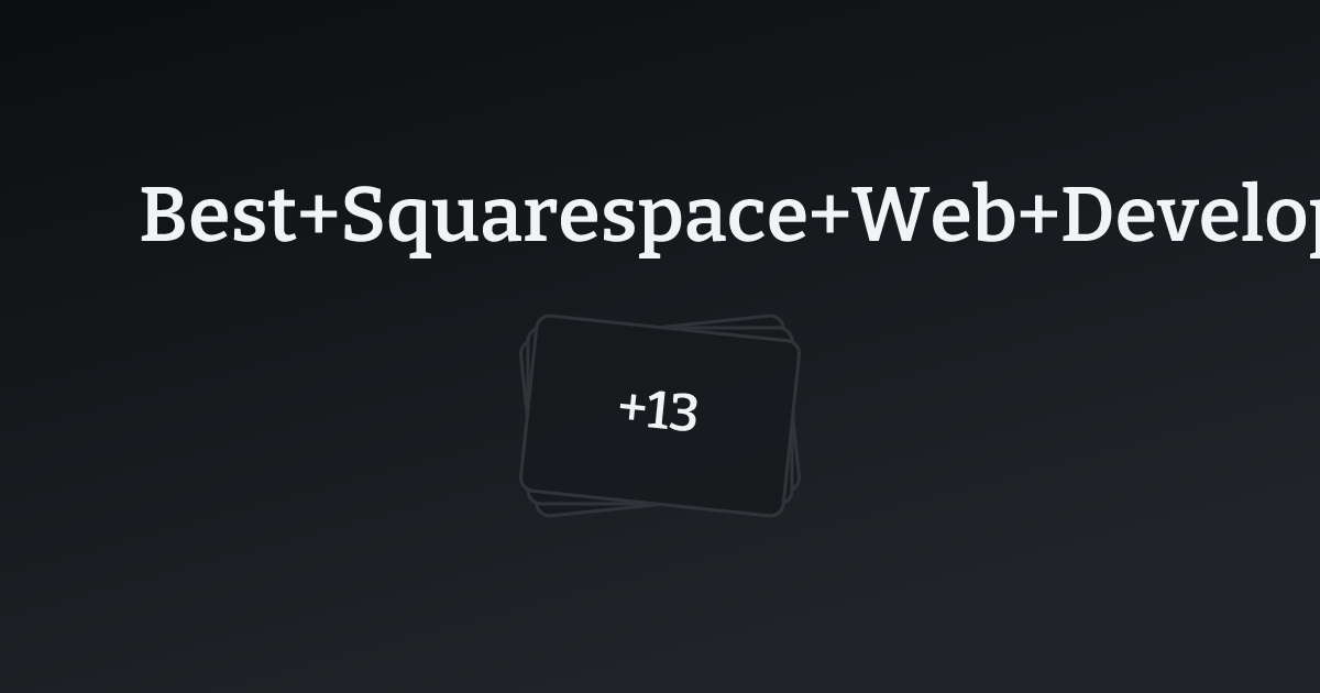 Best Squarespace Web Developer Portfolio Templates with count
