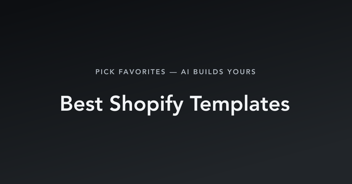 Best Shopify Templates with count
