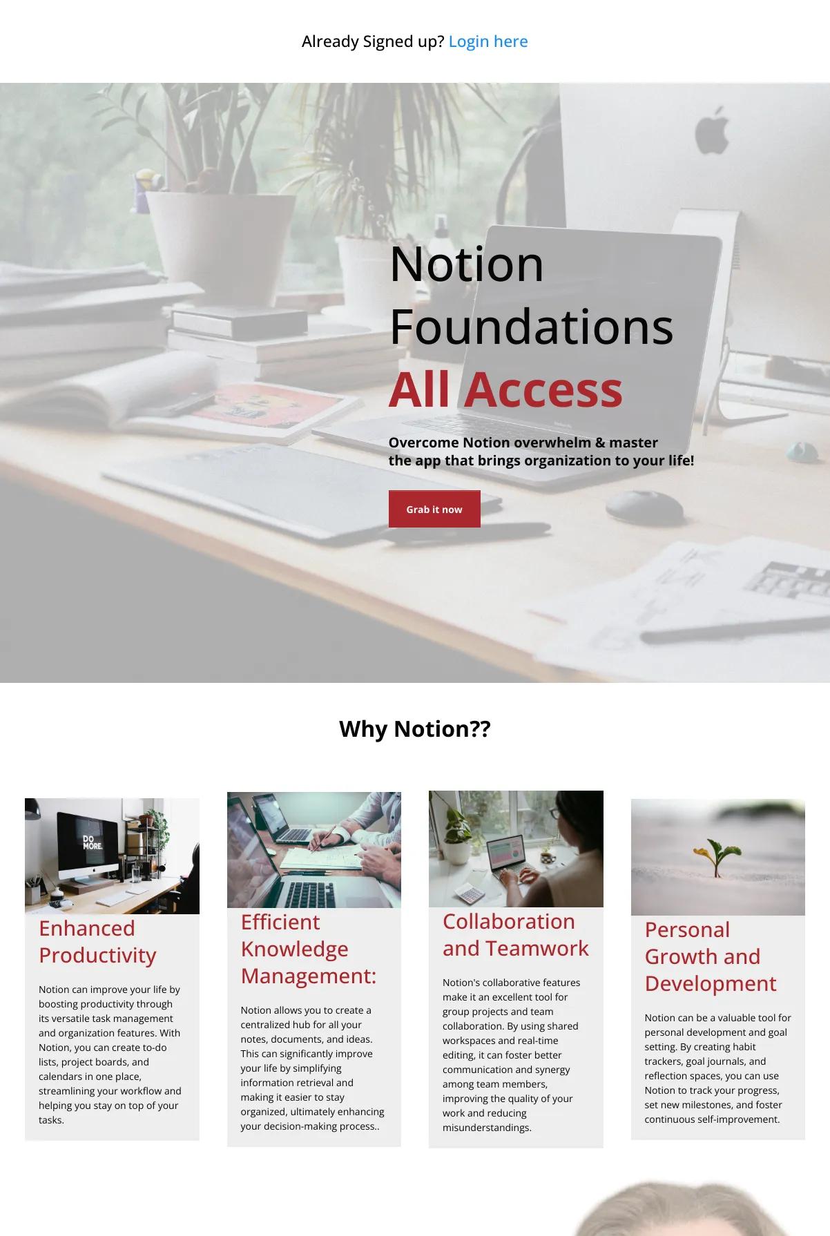 Notion Foundations Course screenshot