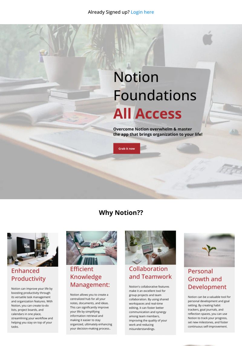 Notion Foundations Course screenshot