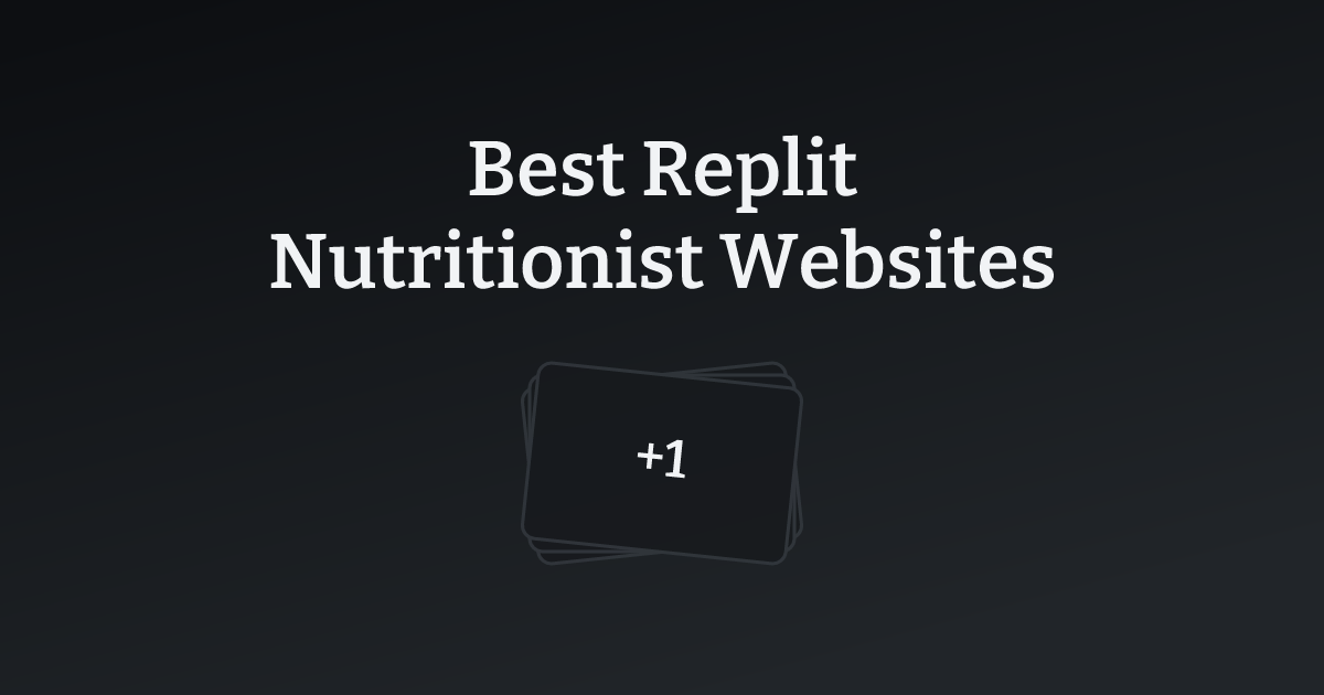 Best Replit Nutritionist Websites with count