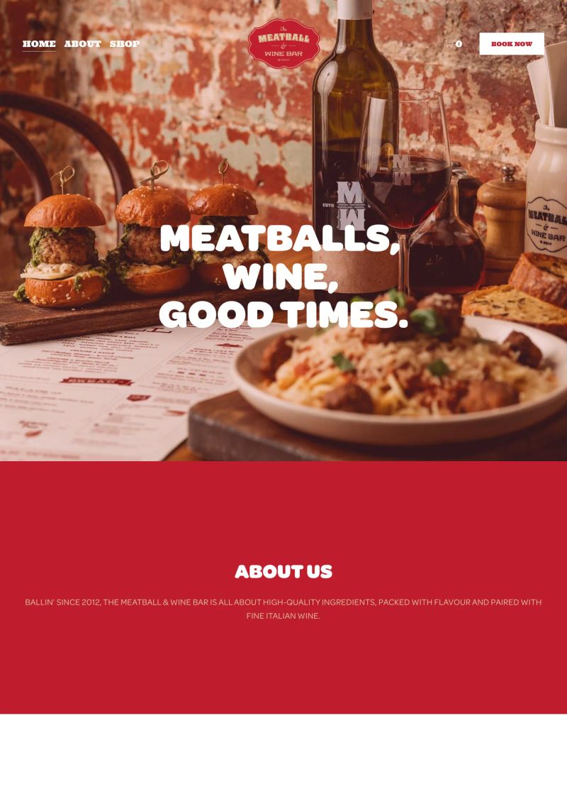 The Meatball & Wine Bar screenshot