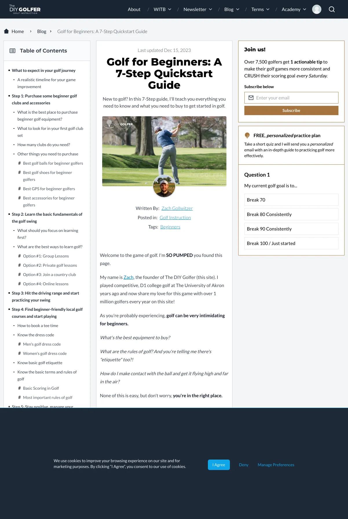 The DIY Golfer Golf screenshot