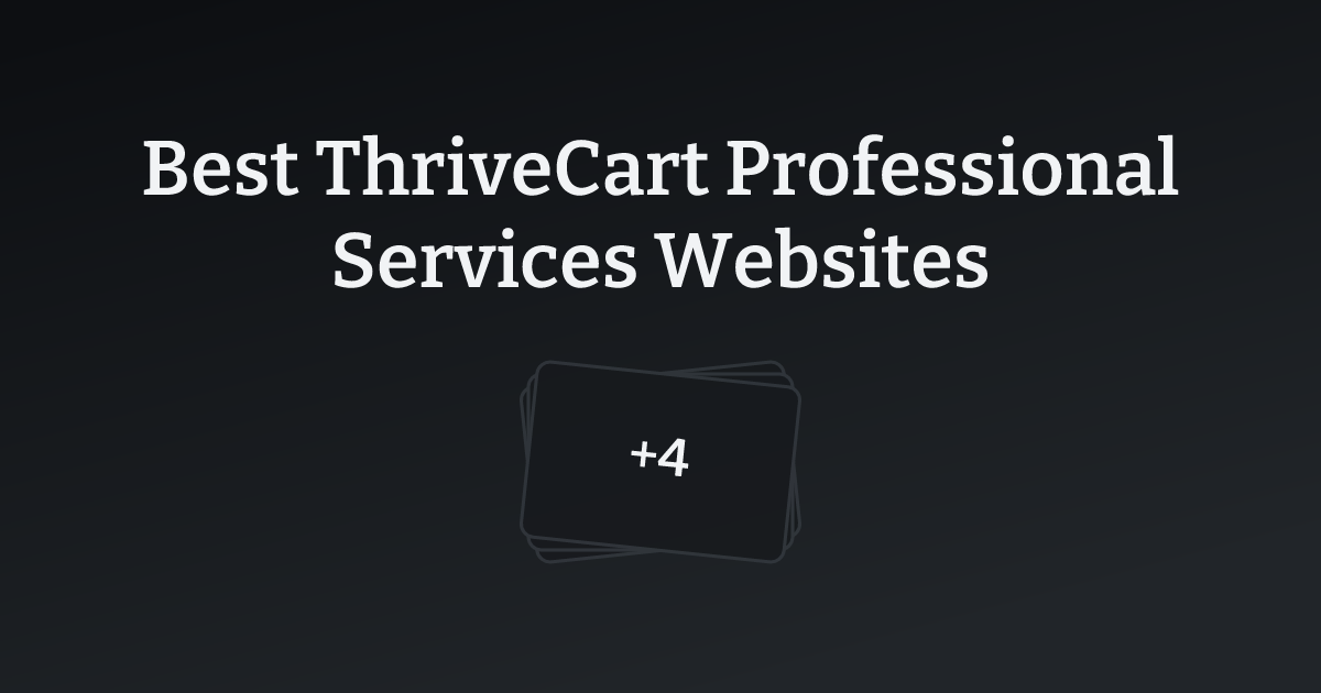 Best ThriveCart Professional Services Websites with count