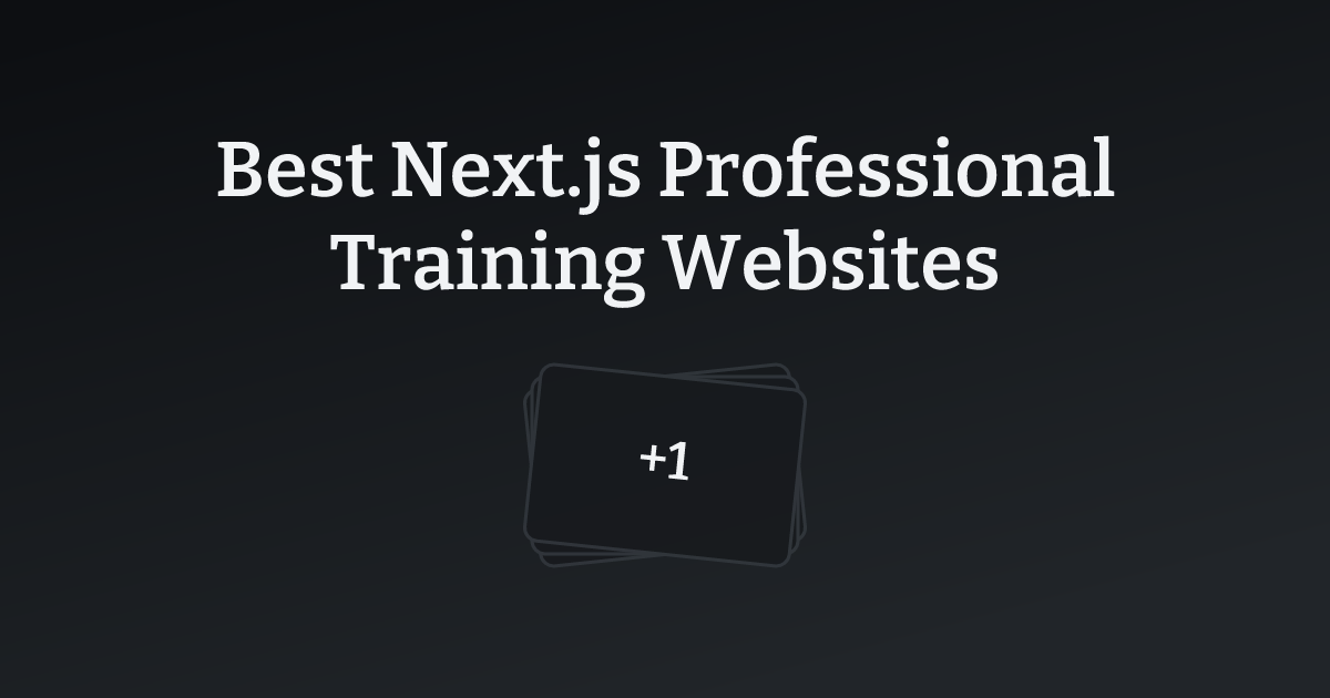 Best Next.js Professional Training Websites with count