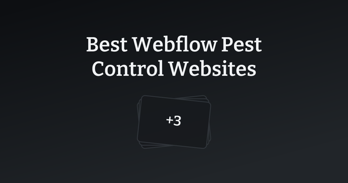 Best Webflow Pest Control Websites with count