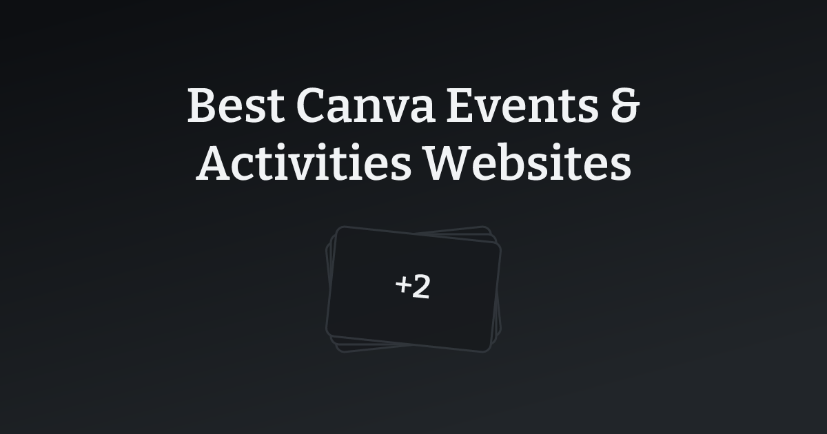 Best Canva Events & Activities Websites with count
