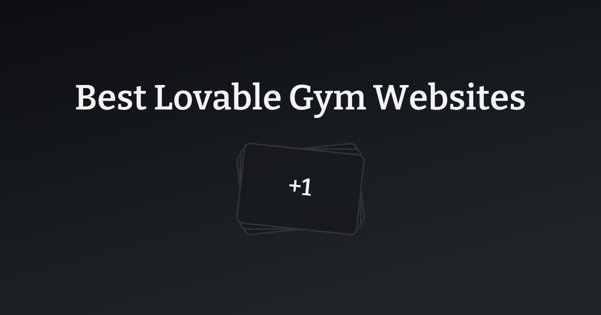 Best Lovable Gym Websites with count