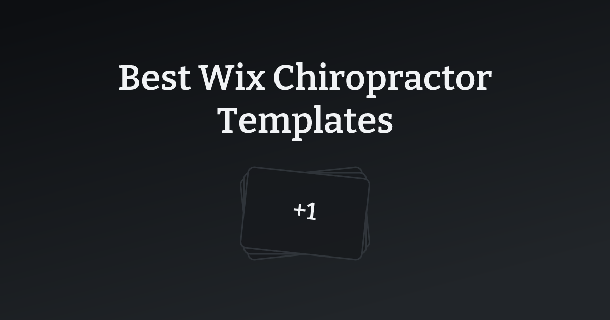 Best Wix Chiropractor Templates with count