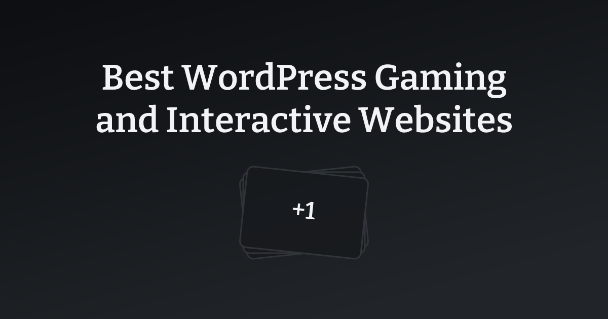 Best WordPress Gaming and Interactive Websites with count