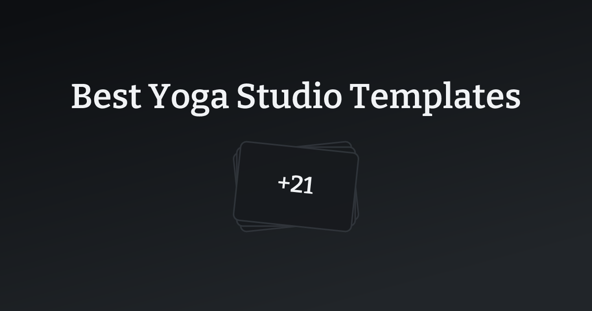 Best Yoga Studio Templates with count