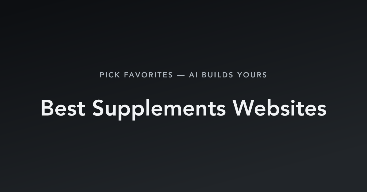 Best Supplements Websites with count