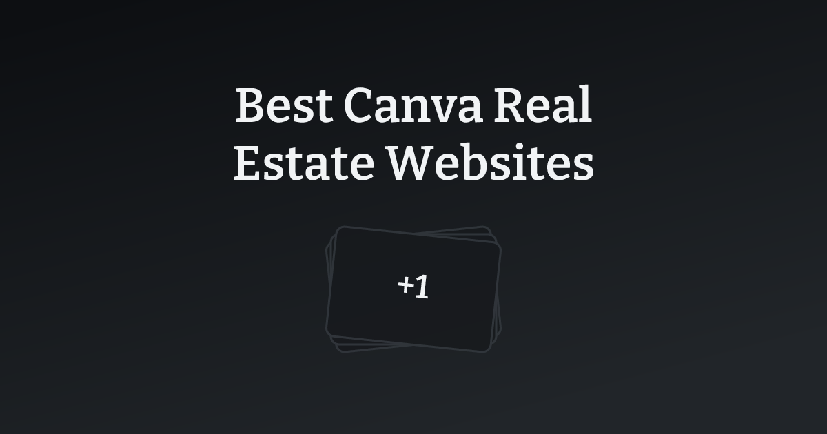 Best Canva Real Estate Websites with count