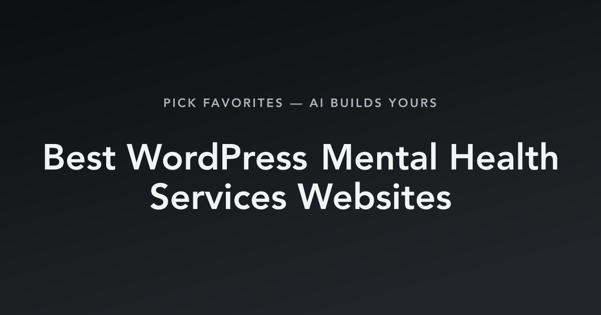 Best WordPress Mental Health Services Websites with count