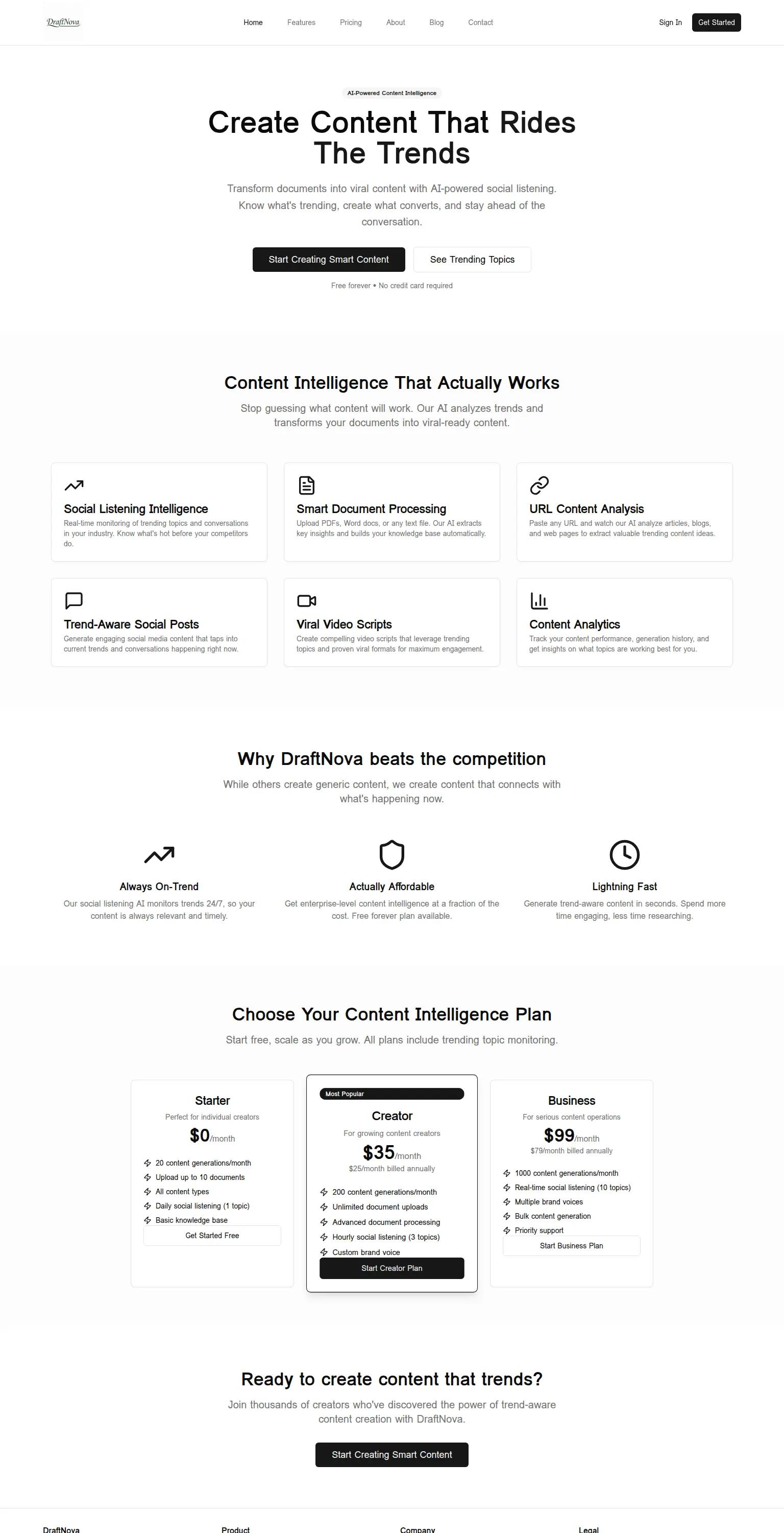 DraftNova screenshot