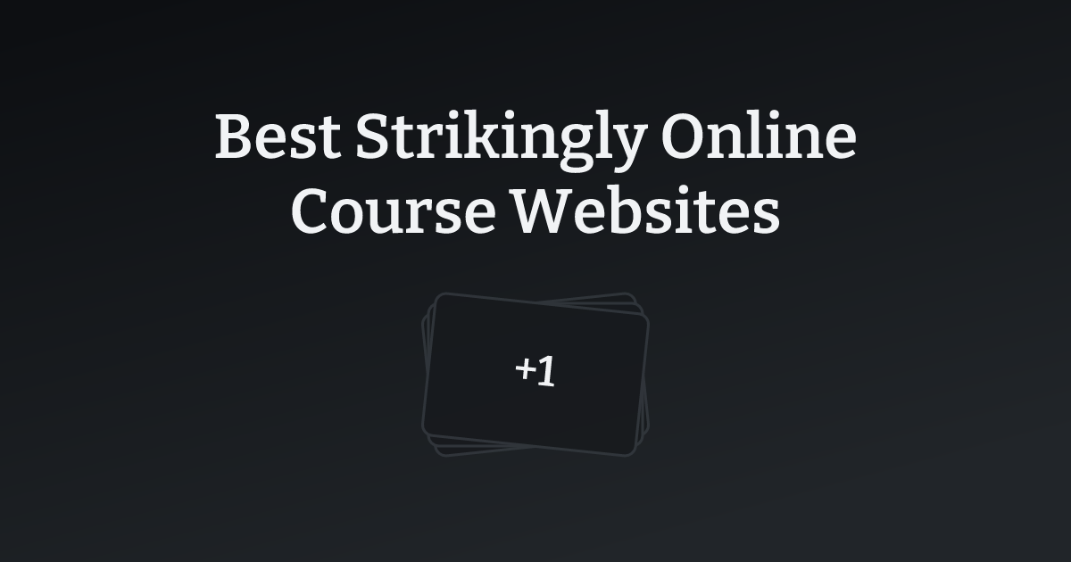 Best Strikingly Online Course Websites with count