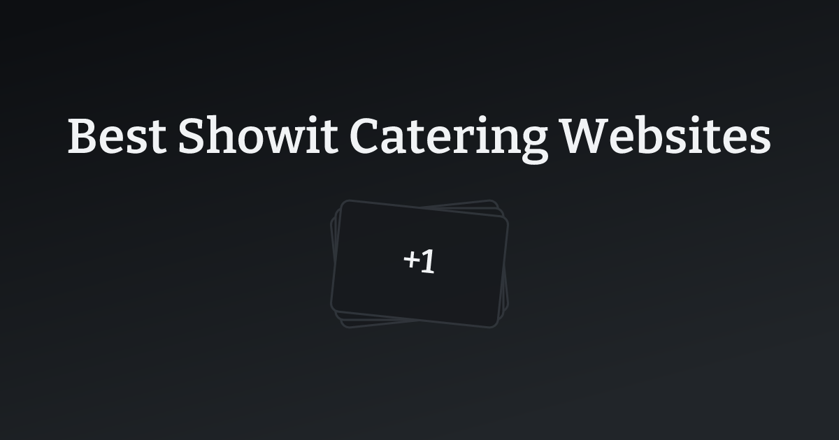 Best Showit Catering Websites with count