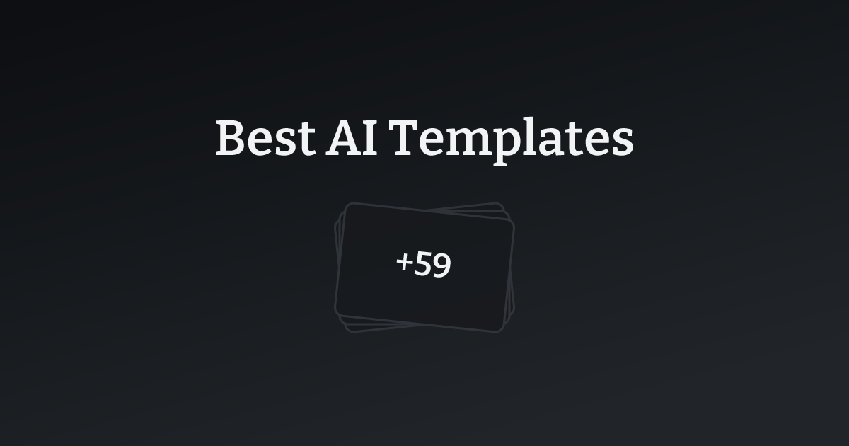 Best AI Templates with count