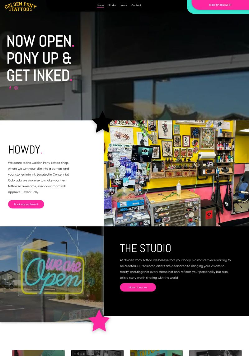 Golden Pony Tattoo screenshot