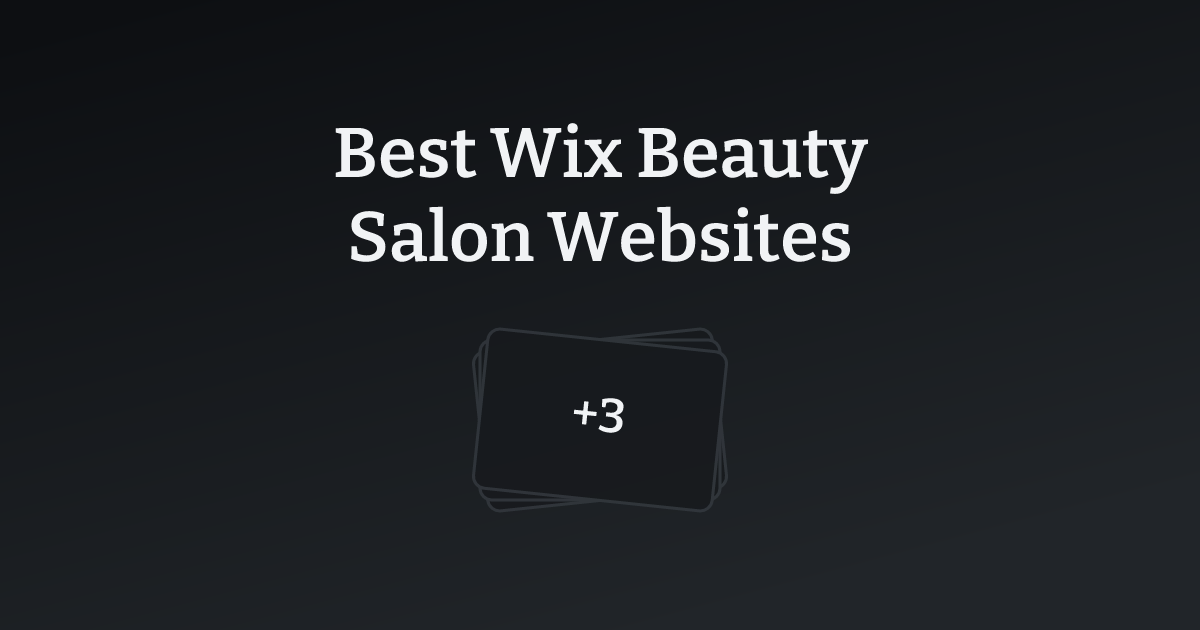 Best Wix Beauty Salon Websites with count