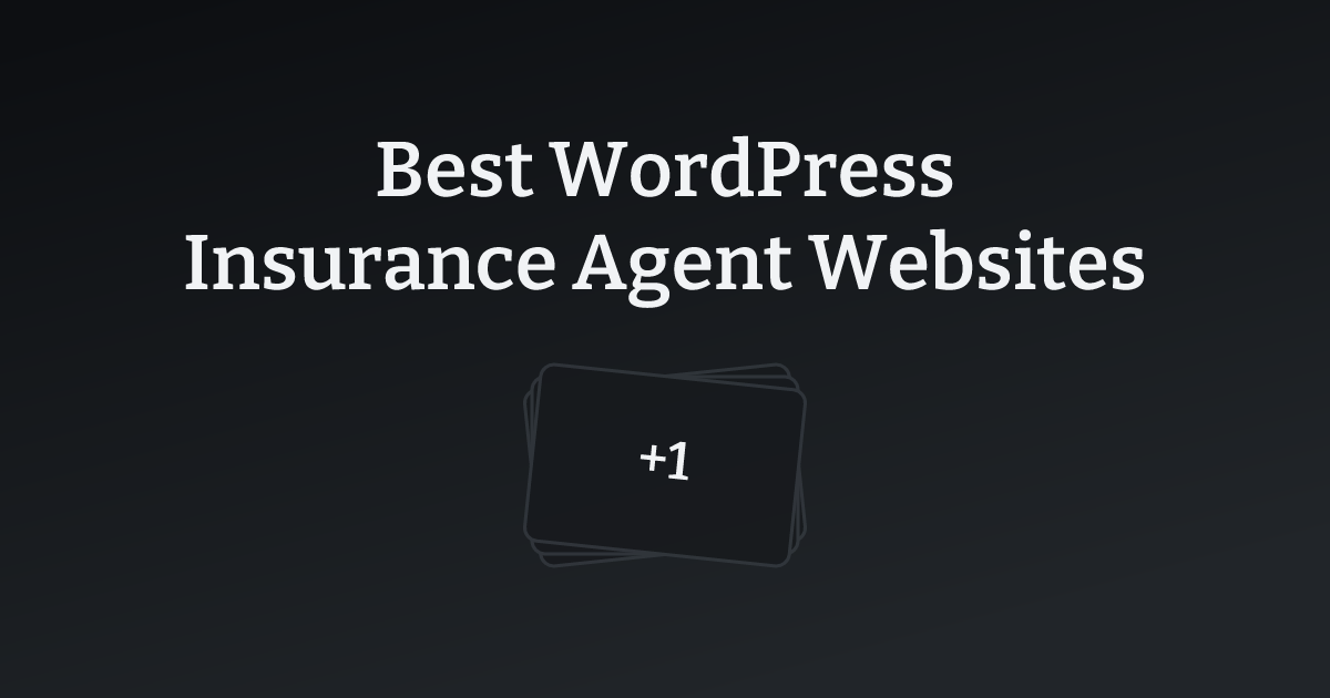 Best WordPress Insurance Agent Websites with count