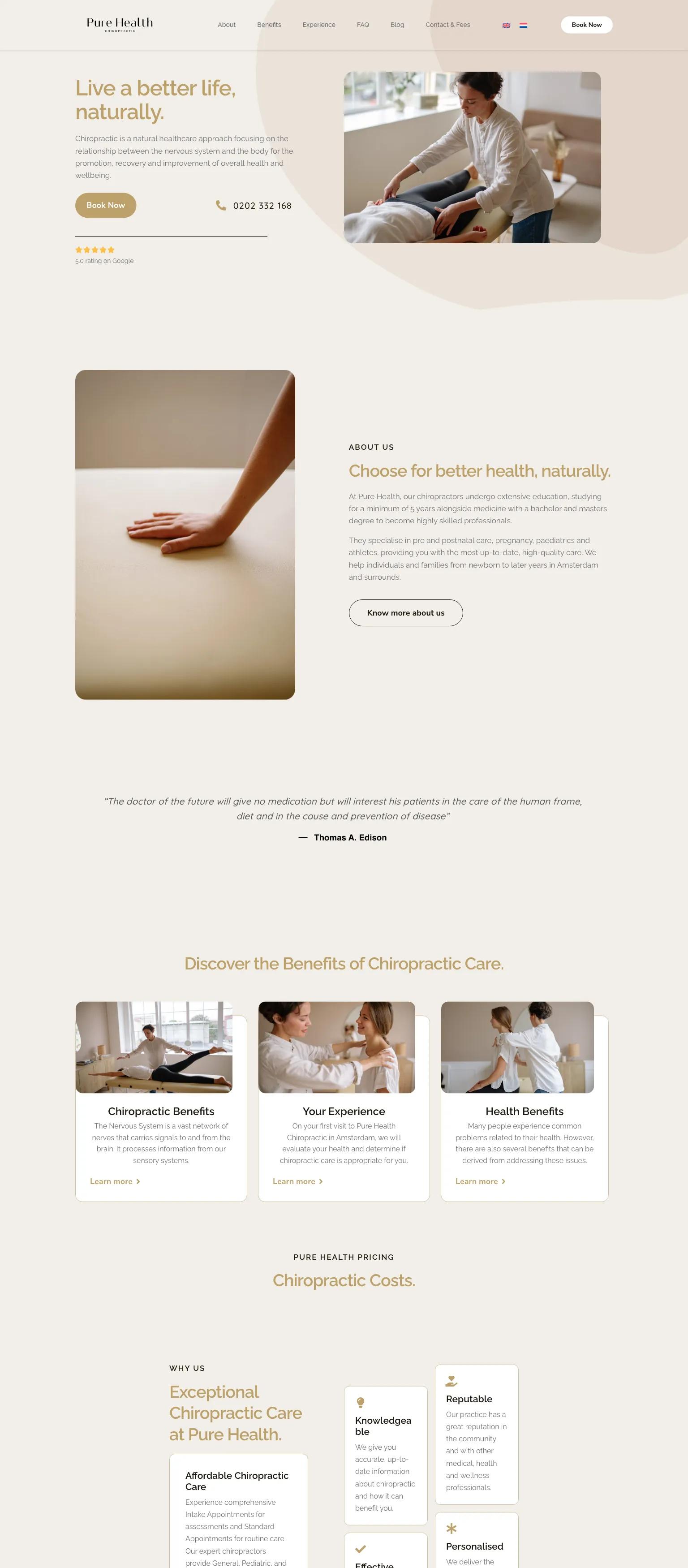 Pure Health Chiropractic screenshot