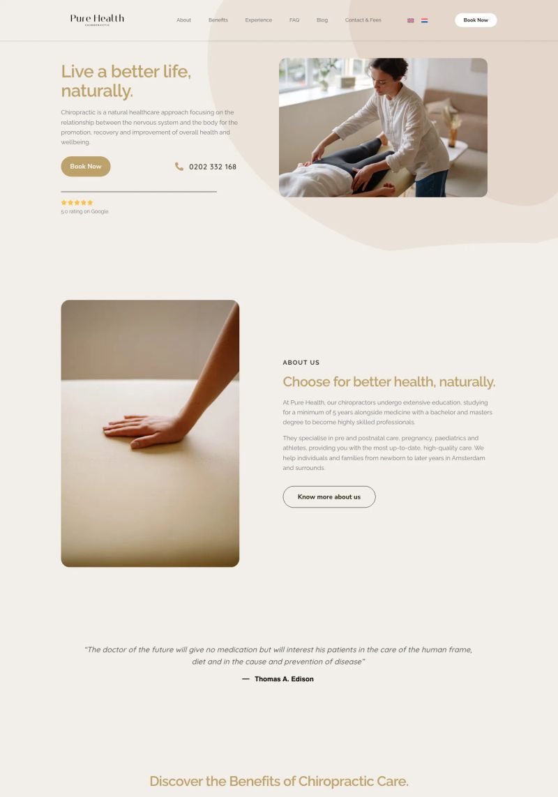 Pure Health Chiropractic screenshot