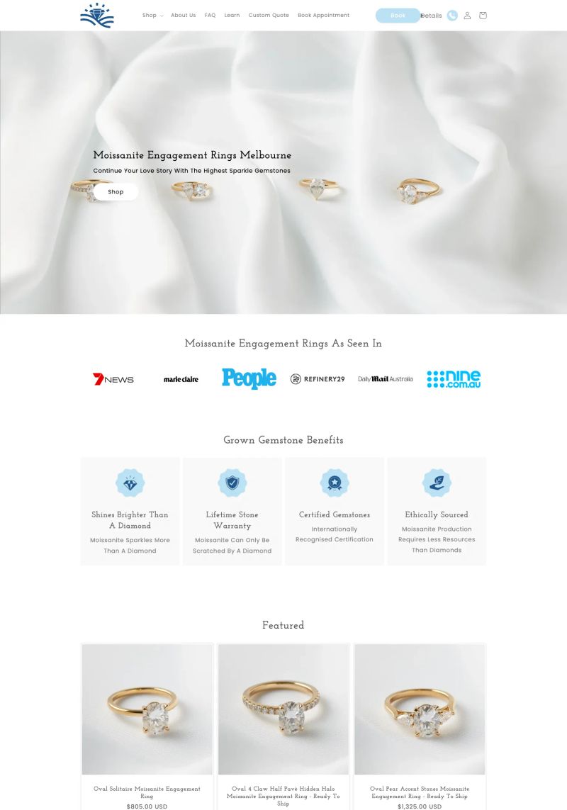 Moissanite Engagement Rings screenshot