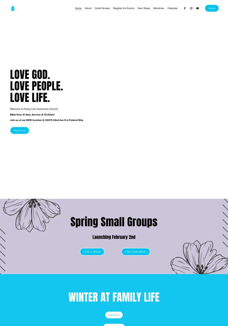 Family Life Community Church screenshot