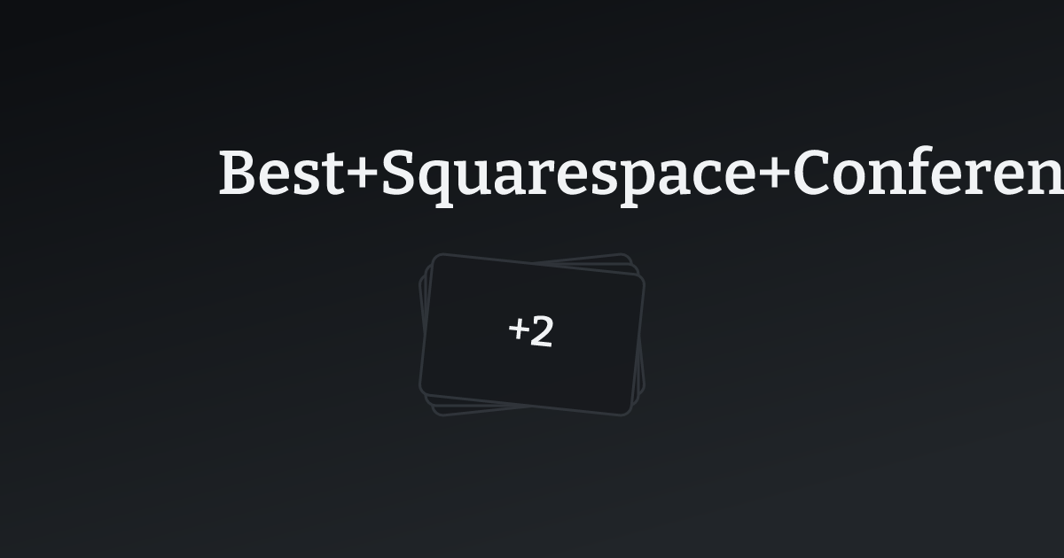 Best Squarespace Conference Templates with count