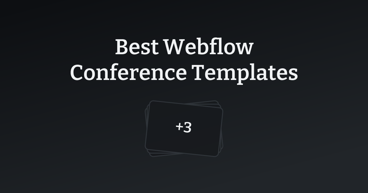 Best Webflow Conference Templates with count