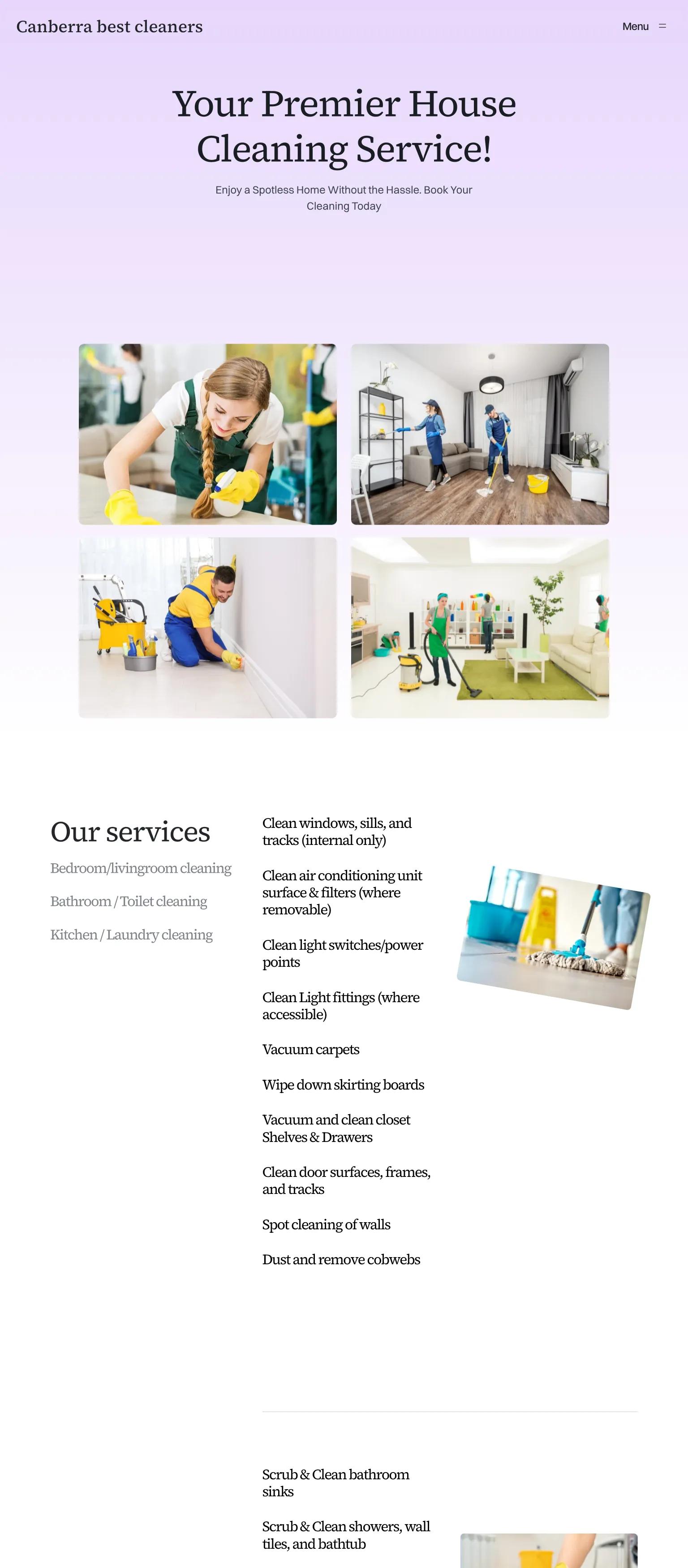 Canberra Best Cleaners screenshot