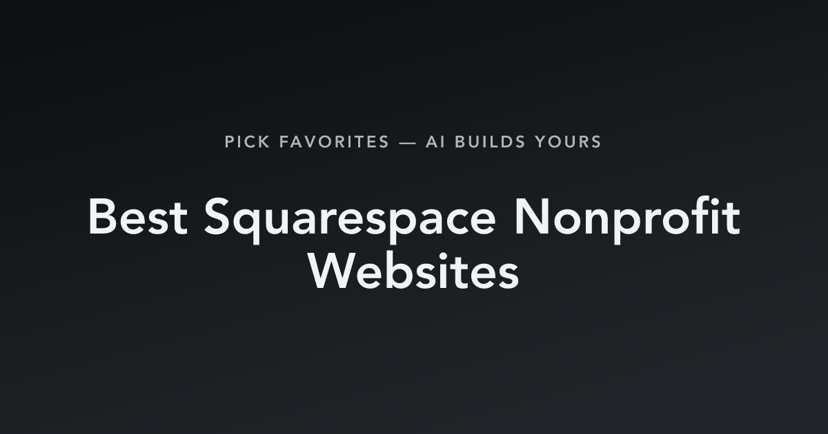 Best Squarespace Nonprofit Websites with count