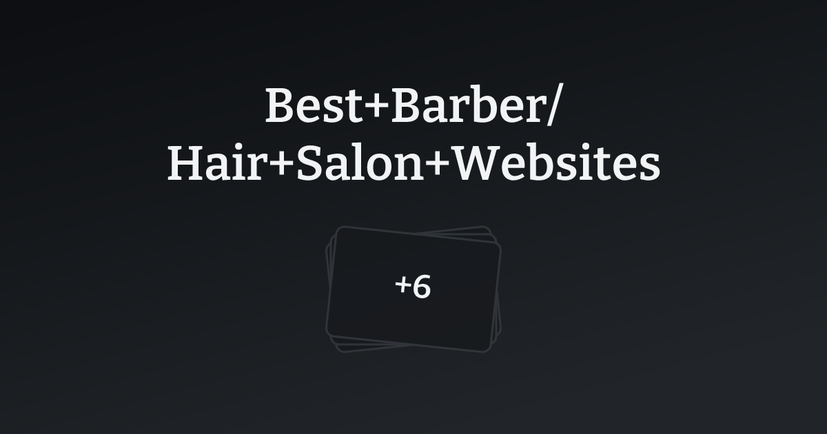 Best Barber/Hair Salon Websites with count