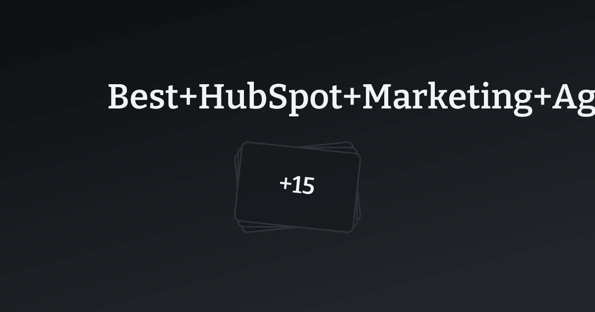 Best HubSpot Marketing Agency Templates with count